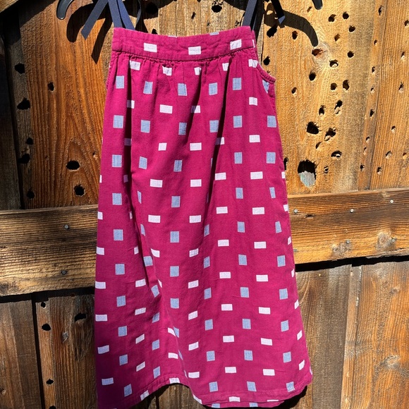 Hanna Andersson Girls Kids Size 10 Large 140 Dress Maroon - Picture 4 of 5